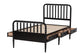 Baxton Studio Lucera 6-Drawer Platform Bed with Bobbin Frame, Twin, Black