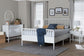 Baxton Studio Lucera 4-Piece Bedroom Set, Queen, White