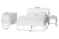 Baxton Studio Lucera 4-Piece Bedroom Set, Full, White