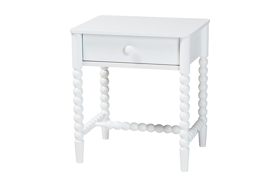 Baxton Studio Lucera 4-Piece Bedroom Set, Queen, White