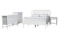 Baxton Studio Lucera 5-Piece Bedroom Set, Full, White