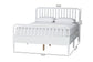 Baxton Studio Lucera 6-Drawer Platform Bed with Bobbin Frame, Queen, White