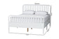 Baxton Studio Lucera 6-Drawer Platform Bed with Bobbin Frame, Full, White