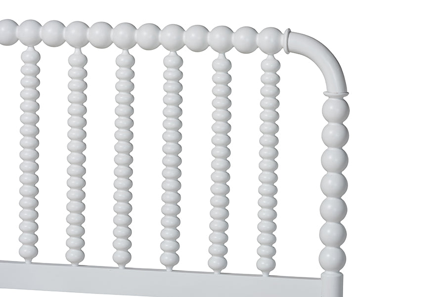 Baxton Studio Lucera 6-Drawer Platform Bed with Bobbin Frame, Full, White