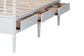 Baxton Studio Lucera 6-Drawer Platform Bed with Bobbin Frame, Queen, White