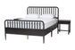 Baxton Studio Lucera 3-Piece Bedroom Set, Full, Black
