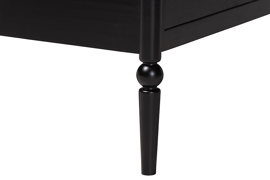 Baxton Studio Lucera 5-Piece Bedroom Set, Full, Black