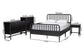 Baxton Studio Lucera 5-Piece Bedroom Set, Full, Black