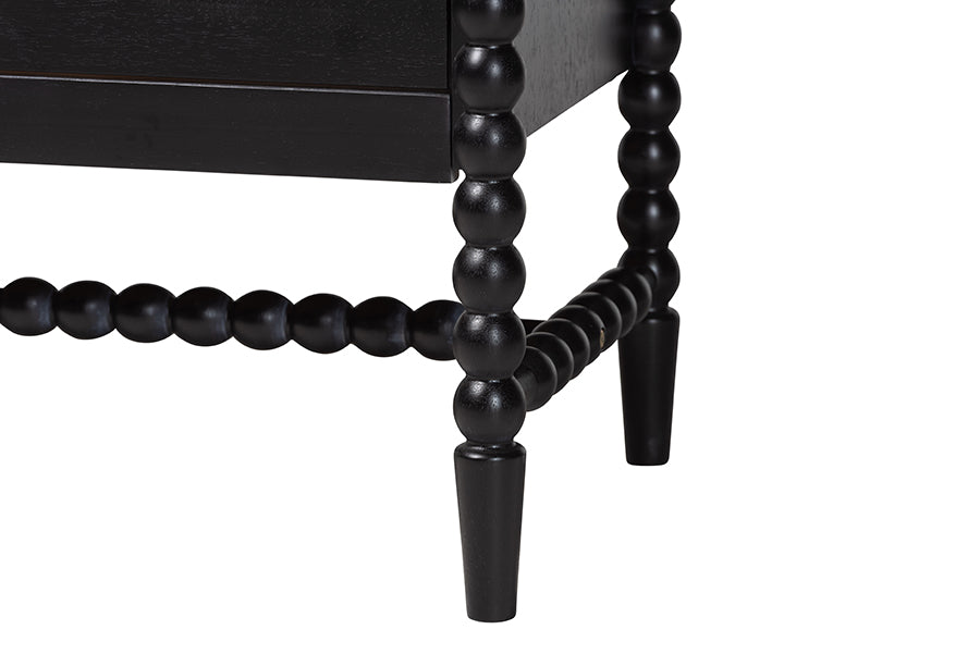 Baxton Studio Lucera 5-Piece Bedroom Set, Queen, Black