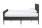 Baxton Studio Lucera 6-Drawer Platform Bed with Bobbin Frame, Queen, Black
