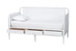 Baxton Studio Lucera 3-Drawer Daybed with Bobbin Frame, Twin, White