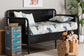 Baxton Studio Lucera 3-Drawer Daybed with Bobbin Frame, Full, Black