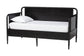 Baxton Studio Lucera 3-Drawer Daybed with Bobbin Frame, Full, Black