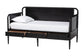 Baxton Studio Lucera 3-Drawer Daybed with Bobbin Frame, Full, Black