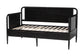 Baxton Studio Lucera 3-Drawer Daybed with Bobbin Frame, Full, Black