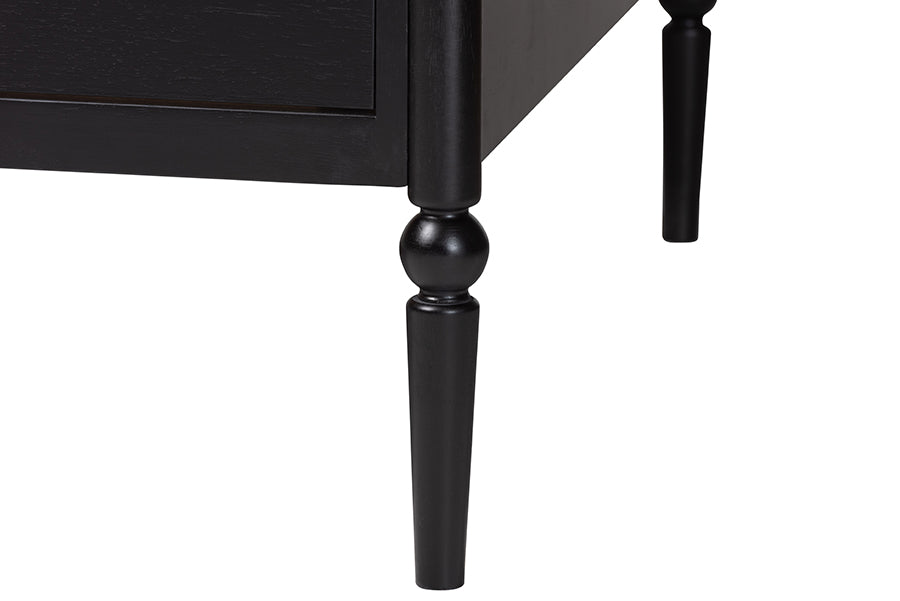 Baxton Studio Lucera 3-Drawer Daybed with Bobbin Frame, Twin, Black