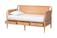Baxton Studio Lucera 3-Drawer Daybed with Bobbin Frame, Twin, Beech Brown