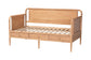 Baxton Studio Lucera 3-Drawer Daybed with Bobbin Frame, Twin, Beech Brown