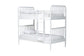 Baxton Studio Lucera Bobbin Bunk Bed with Ladder, White
