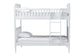 Baxton Studio Lucera Bobbin Bunk Bed with Ladder, White