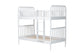 Baxton Studio Lucera Bobbin Bunk Bed with Ladder, White