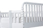 Baxton Studio Lucera Bobbin Bunk Bed with Ladder, White