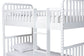 Baxton Studio Lucera Bobbin Bunk Bed with Ladder, White