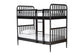 Baxton Studio Lucera Bobbin Bunk Bed with Ladder, Black
