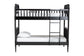 Baxton Studio Lucera Bobbin Bunk Bed with Ladder, Black