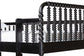 Baxton Studio Lucera Bobbin Bunk Bed with Ladder, Black