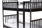 Baxton Studio Lucera Bobbin Bunk Bed with Ladder, Black