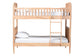 Baxton Studio Lucera Bobbin Bunk Bed with Ladder, Beech Brown