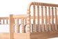 Baxton Studio Lucera Bobbin Bunk Bed with Ladder, Beech Brown