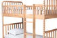Baxton Studio Lucera Bobbin Bunk Bed with Ladder, Beech Brown