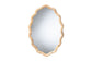 bali & pari Rasida Scalloped Natural Rattan Wall Mirror, Oval