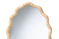 bali & pari Rasida Scalloped Natural Rattan Wall Mirror, Oval