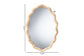 bali & pari Rasida Scalloped Natural Rattan Wall Mirror, Oval