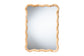 bali & pari Rasida Scalloped Natural Rattan Wall Mirror, Rectangle