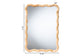 bali & pari Rasida Scalloped Natural Rattan Wall Mirror, Rectangle