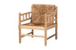 bali & pari Dolores Woven Seagrass Armchair with Bobbin Frame