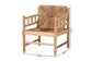bali & pari Dolores Woven Seagrass Armchair with Bobbin Frame