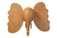 bali & pari Elissa Elephant Head Natural Rattan Wall Decor
