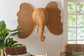bali & pari Elissa Elephant Head Natural Rattan Wall Decor
