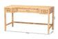bali & pari Kalimantan Natural Rattan Desk with Three Drawers