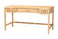 bali & pari Kalimantan Natural Rattan Desk with Three Drawers