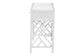 bali & pari Lindie Natural Rattan Writing Desk with Two Drawers, White