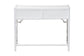 bali & pari Lindie Natural Rattan Writing Desk with Two Drawers, White