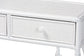 bali & pari Lindie Natural Rattan Writing Desk with Two Drawers, White