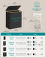 150L 3-Section Large Laundry Hamper Ink Black FredCo