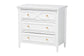 bali & pari Lucia Mahogany Wood 3-Drawer Chest with Bamboo Motif